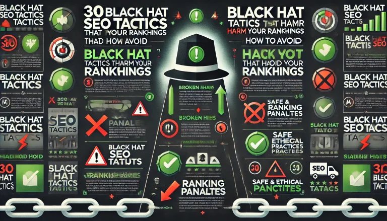 30 Black Hat SEO Tactics That Harm Your Rankings (And How to Avoid Them)