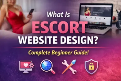 Illustration of social media icons and ecommerce elements